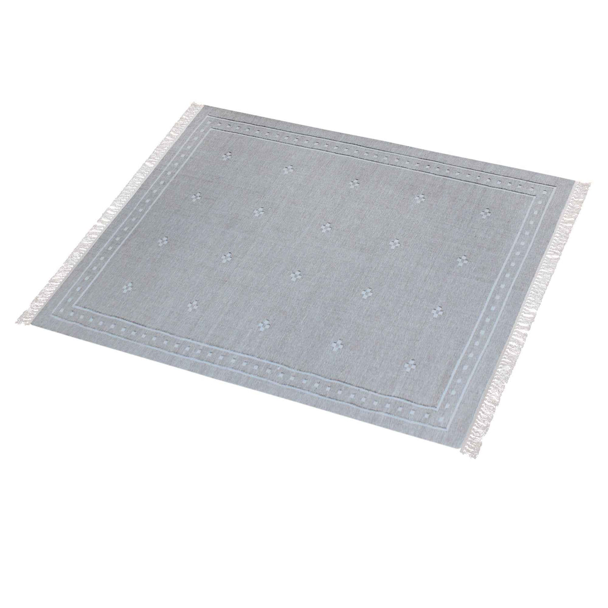 Monolith & Heart Cartigan Hand-Woven Recycled Polypropylene & PET Rug, Beige & Natural White