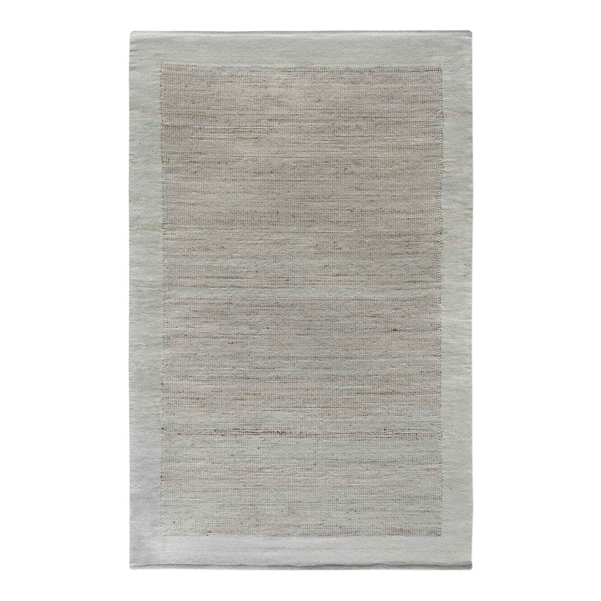 Monolith & Heart Casitas-II Hand-Woven Jute & Wool Rug, Natural White & Natural