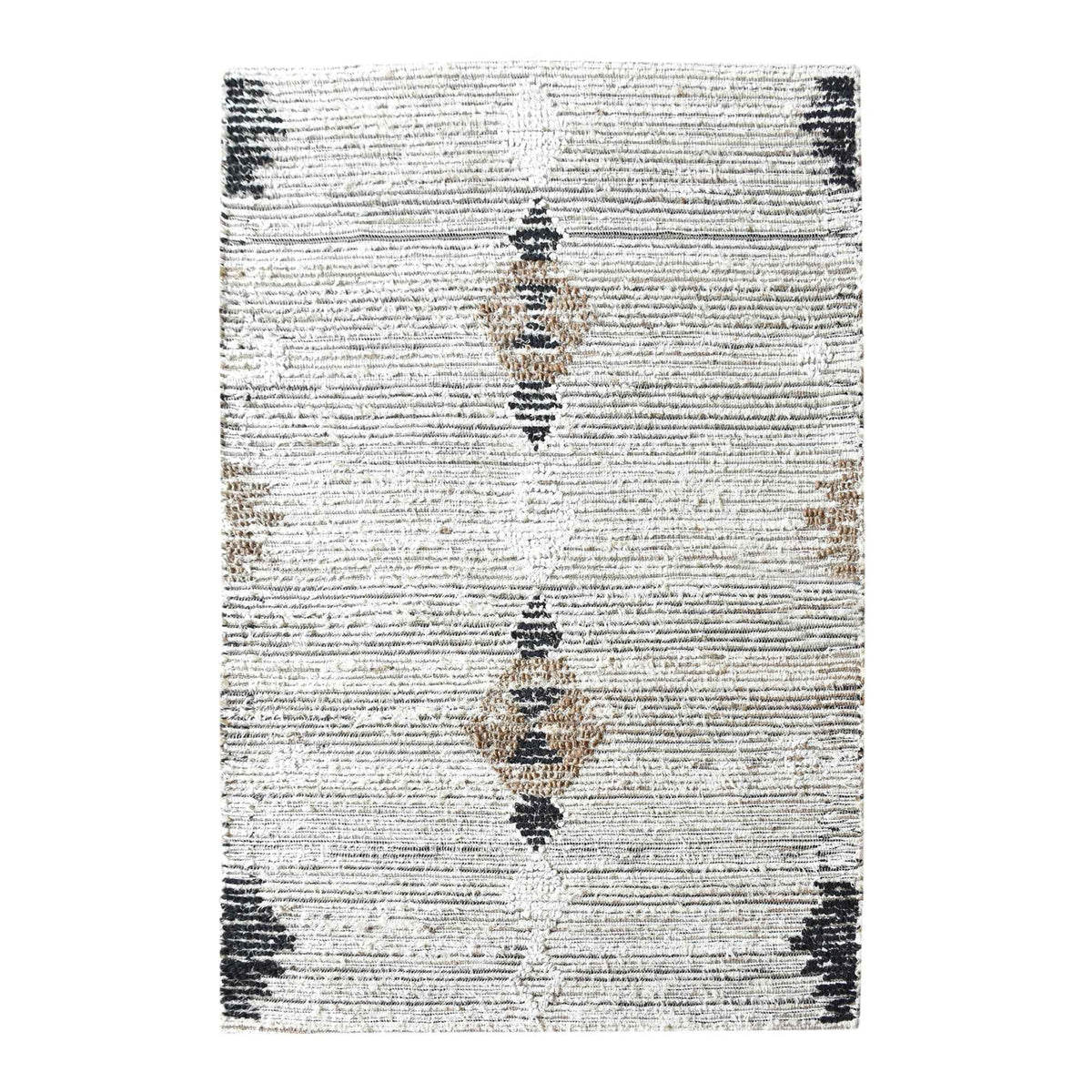 Monolith & Heart Caspia Flatweave Rug, Recycled Cotton and Hemp, Handwoven, Neutral Colors, Multiple Sizes
