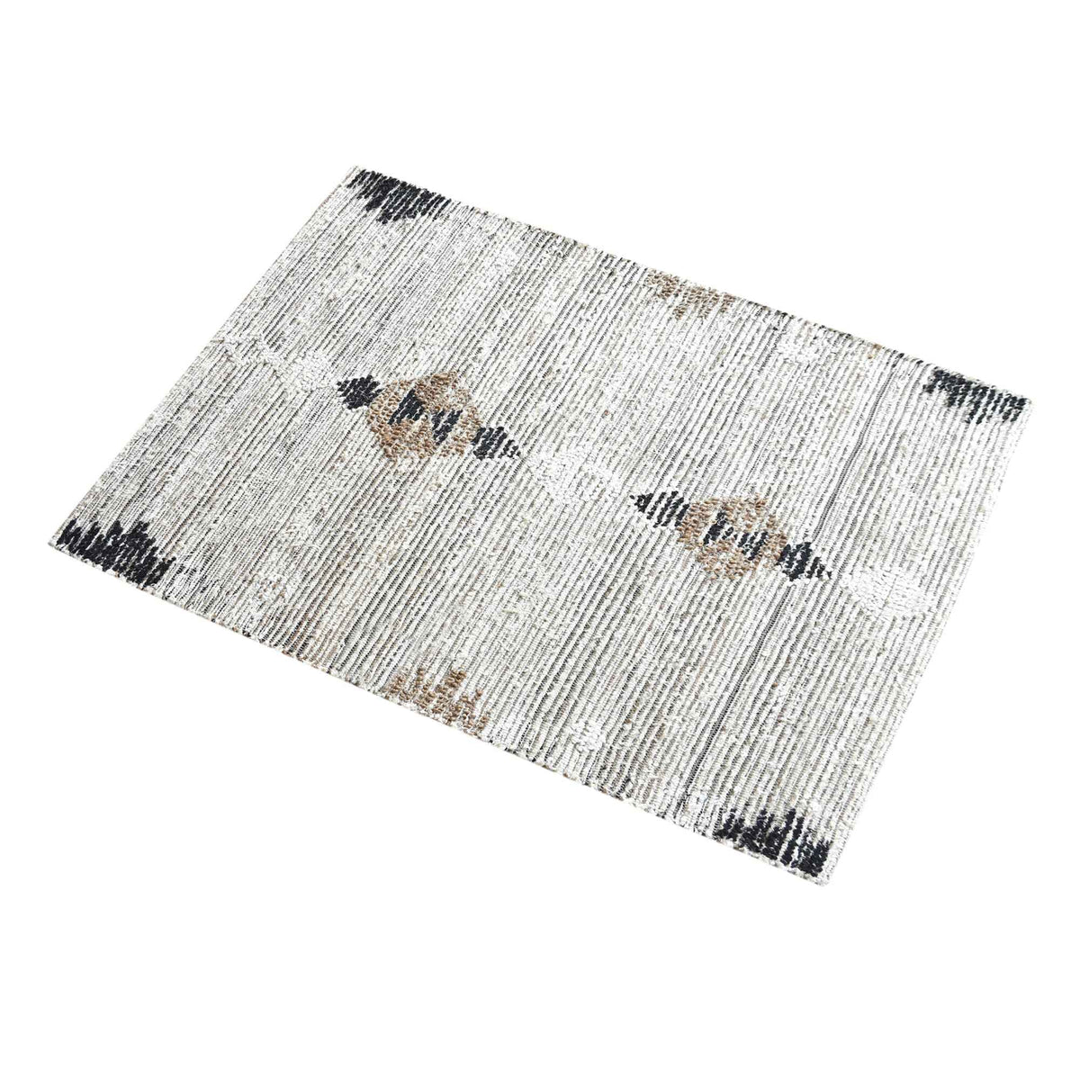 Monolith & Heart Caspia Flatweave Rug, Recycled Cotton and Hemp, Handwoven, Neutral Colors, Multiple Sizes