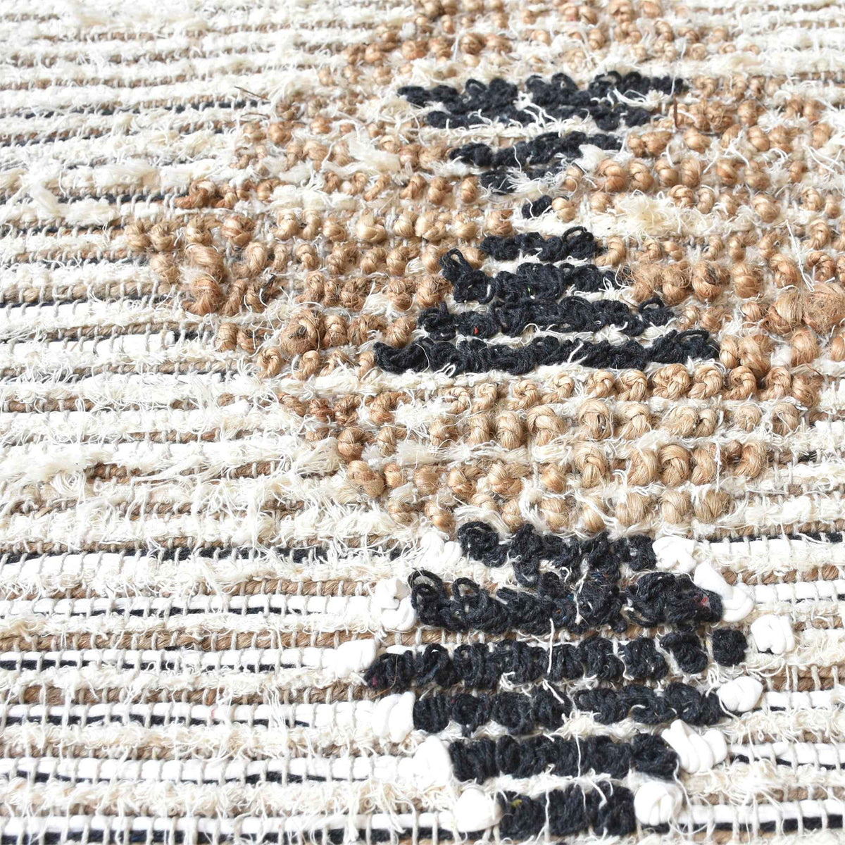 Monolith & Heart Caspia Flatweave Rug, Recycled Cotton and Hemp, Handwoven, Neutral Colors, Multiple Sizes