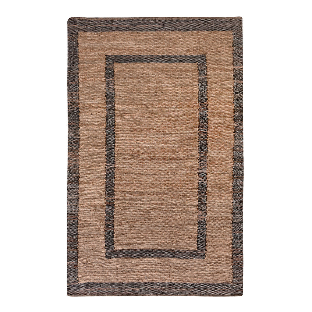 CERMAK RUG - LEATHER/ JUTE