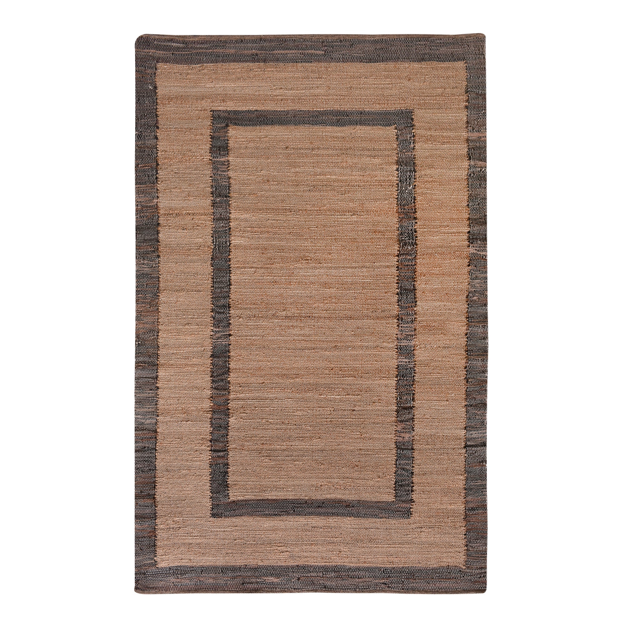 CERMAK RUG - LEATHER/ JUTE