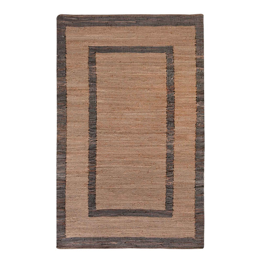CERMAK RUG - LEATHER/ JUTE