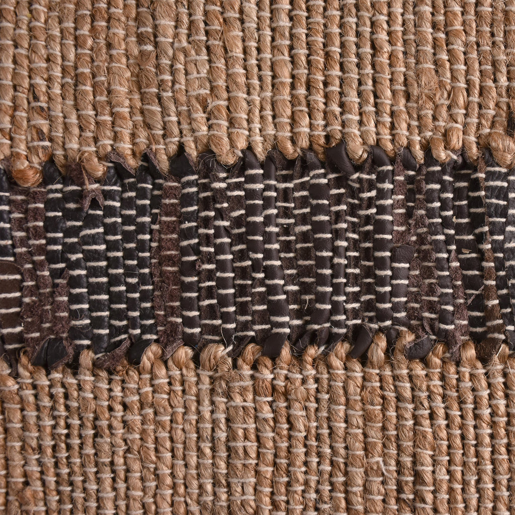 CERMAK RUG - LEATHER/ JUTE