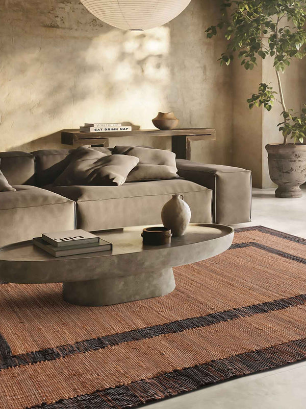 CERMAK RUG - LEATHER/ JUTE