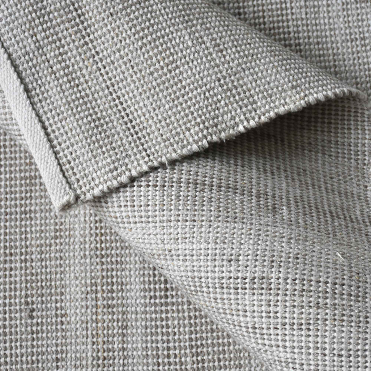 Monolith & Heart Cima Punja Kelim Recycled PET Rug, Taupe & Natural White