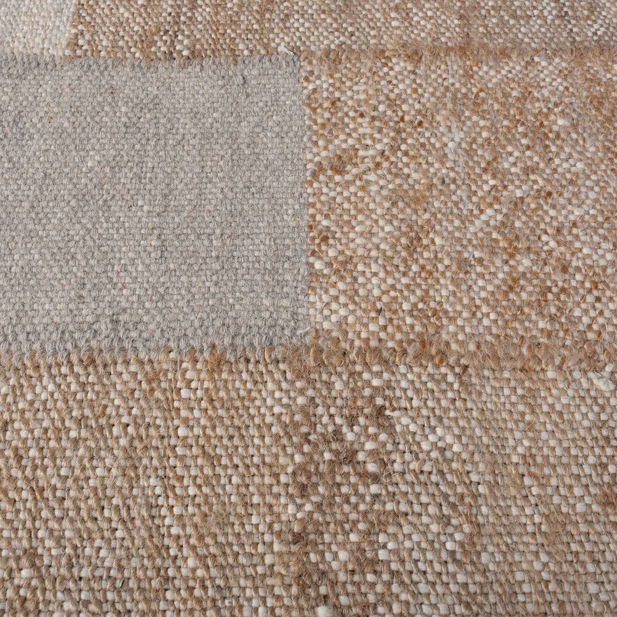 Monolith & Heart Colison Punja Kelim Jute, Wool & Recycled PET Rug, Natural