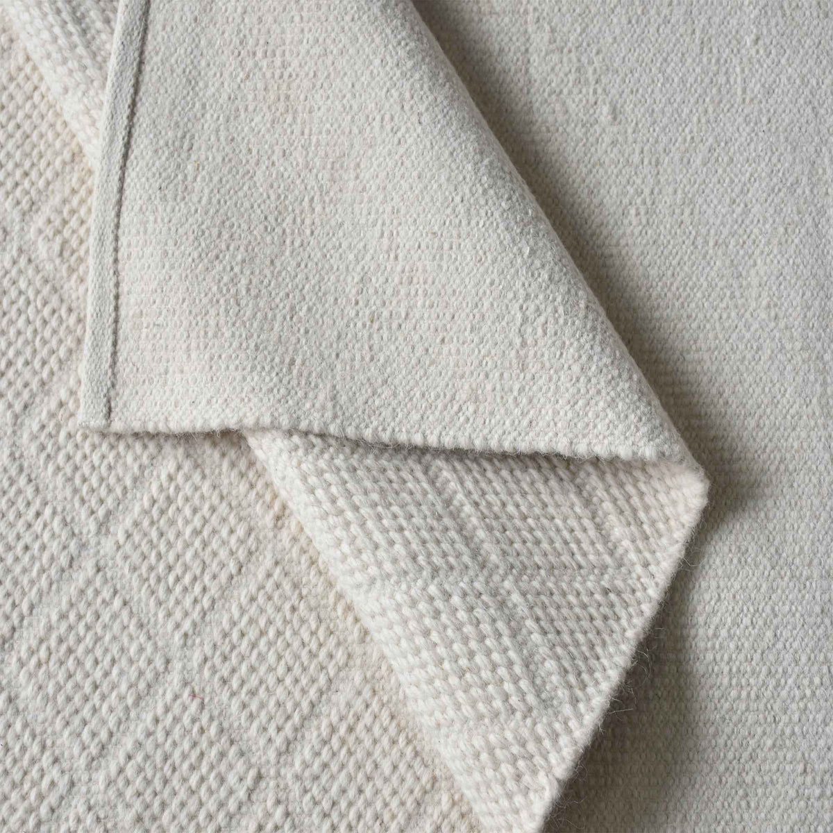 Monolith & Heart Cometa Hand-Woven Wool Rug, Natural White