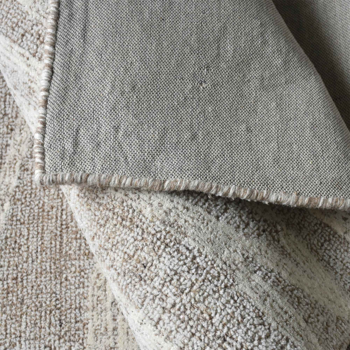 Monolith & Heart Conann Hand-Woven Wool Rug, Beige & Natural White