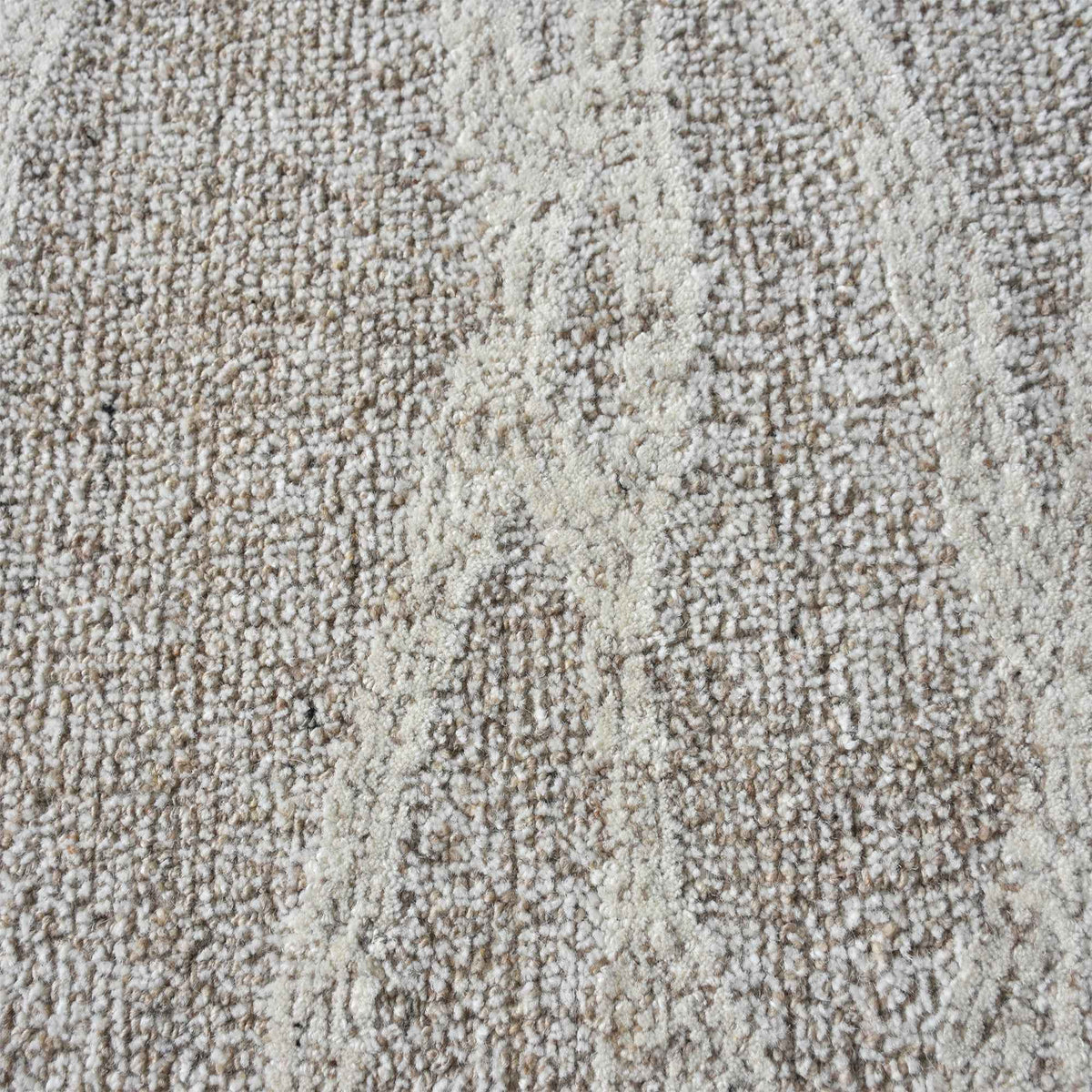 Monolith & Heart Conann Hand-Woven Wool Rug, Beige & Natural White