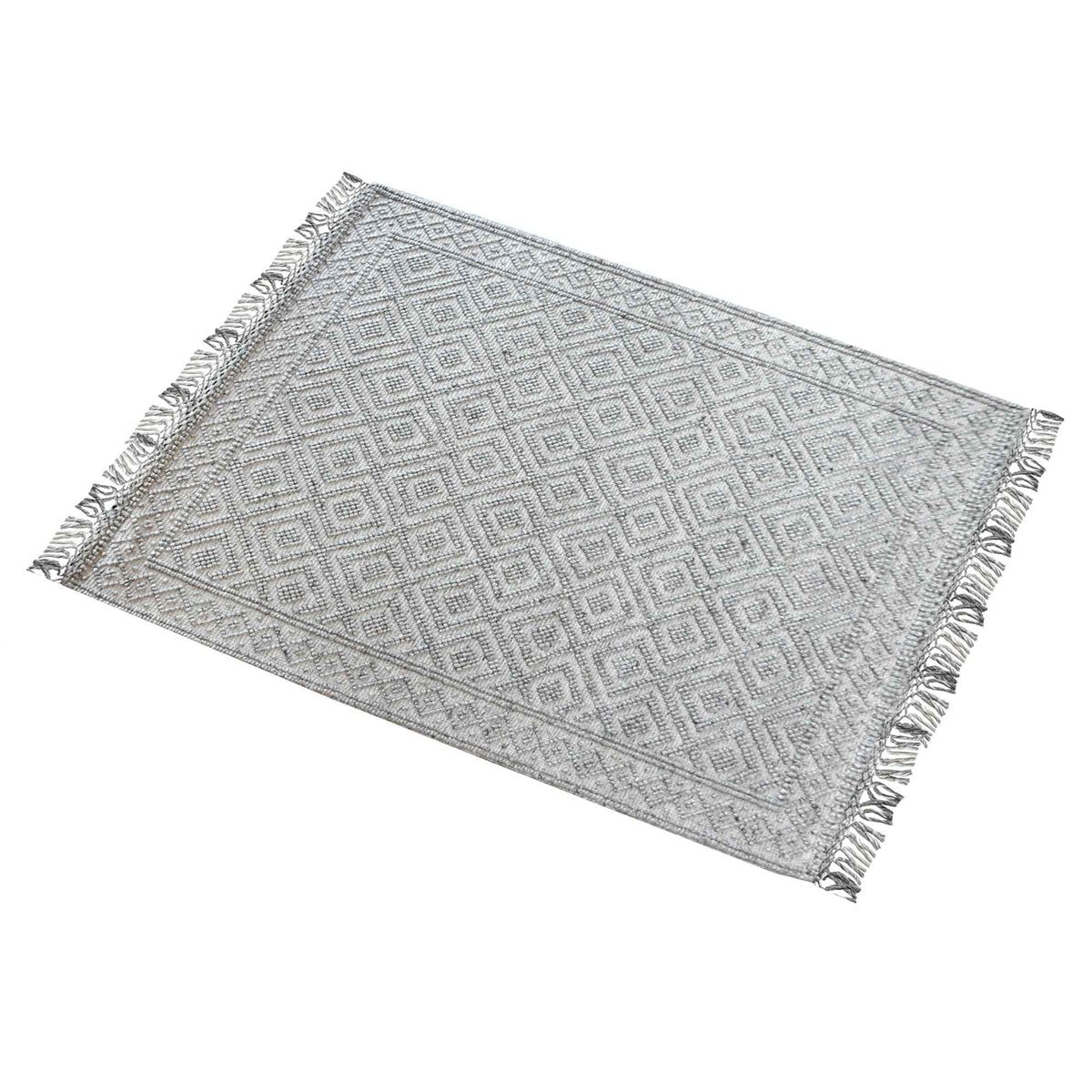Monolith & Heart Conon Hand-Woven Wool & Viscose Rug, Multiple Colours