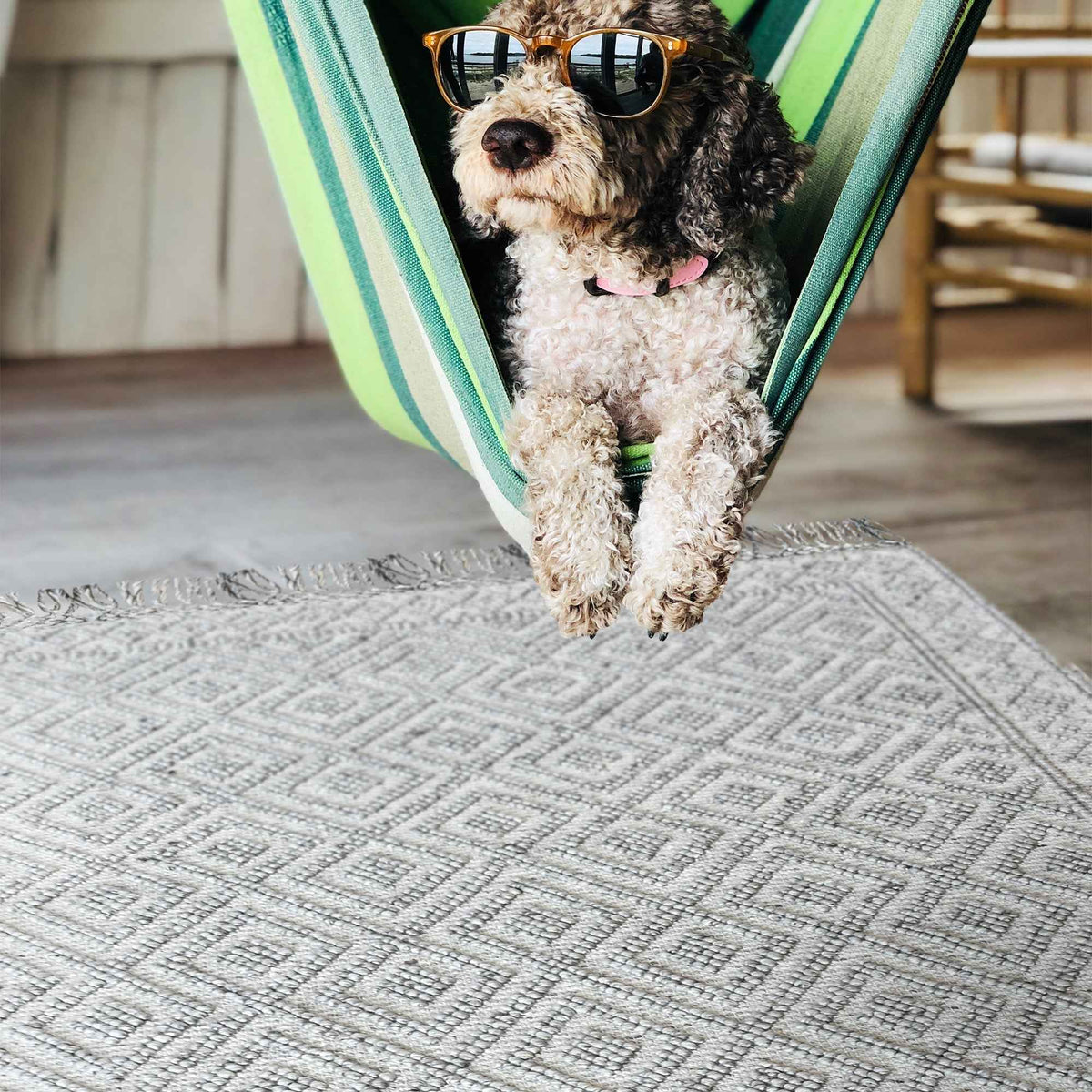 Monolith & Heart Conon Hand-Woven Wool & Viscose Rug, Multiple Colours