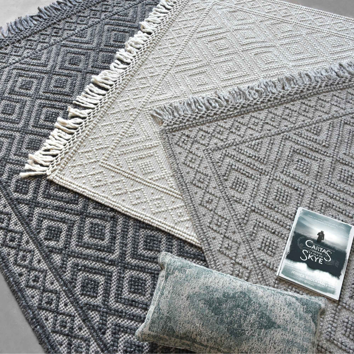 Monolith & Heart Conon Hand-Woven Wool & Viscose Rug, Multiple Colours