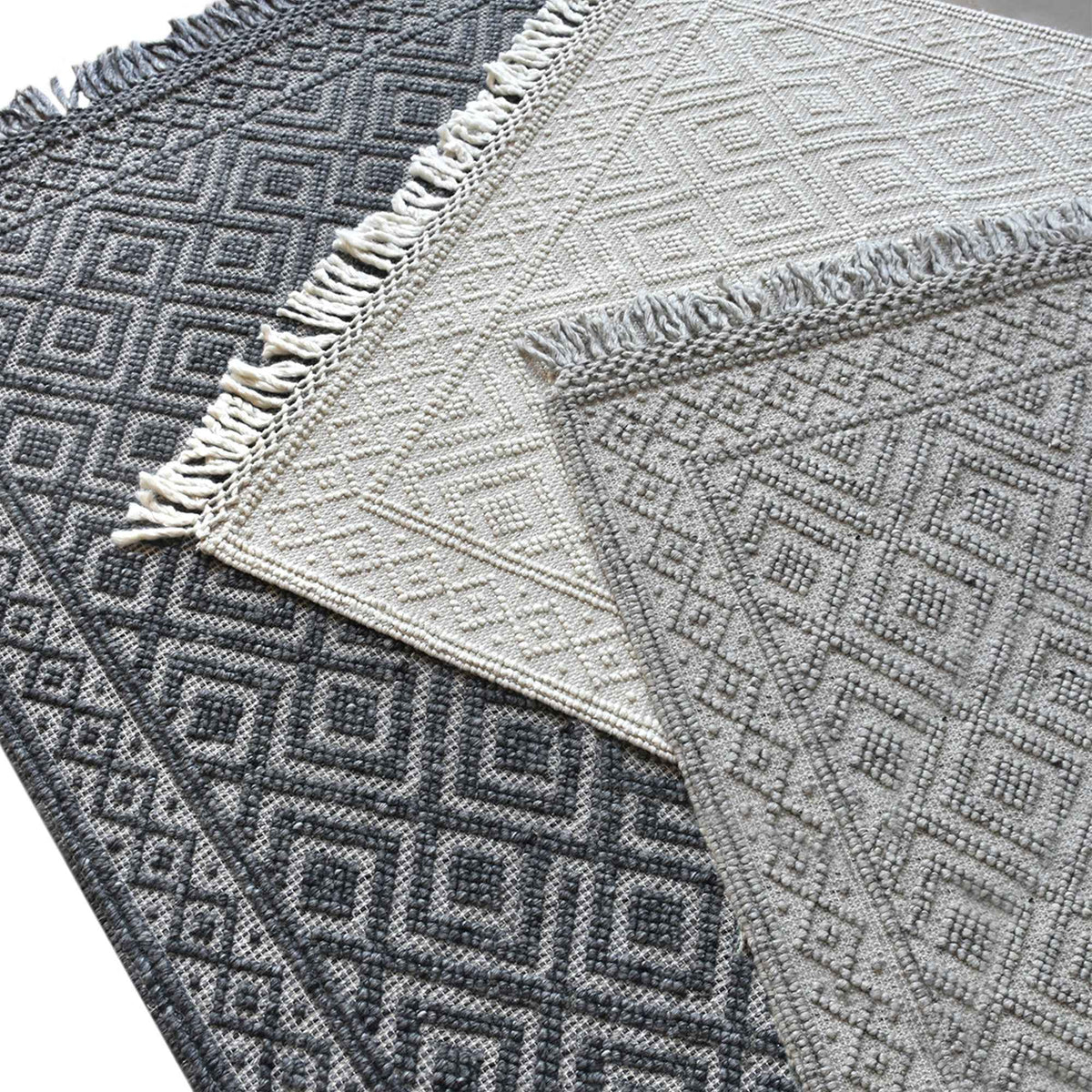 Monolith & Heart Conon Hand-Woven Wool & Viscose Rug, Multiple Colours