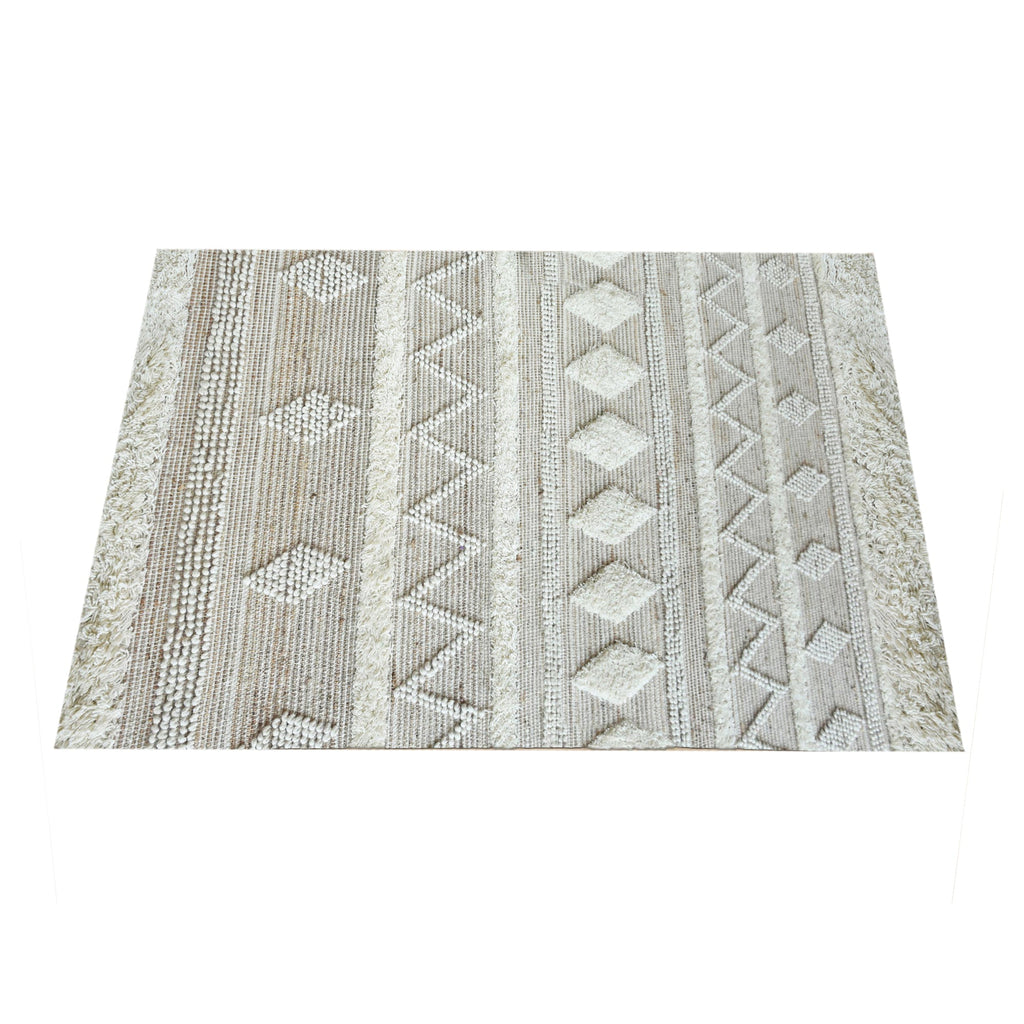 Area Rug, Bedroom Rug, Living Room Rug, Living Area Rug, Indian Rug, Office Carpet, Office Rug, Shop Rug Online, Hemp, Wool, Natural, Pitloom, Cut And Loop, Geometrical