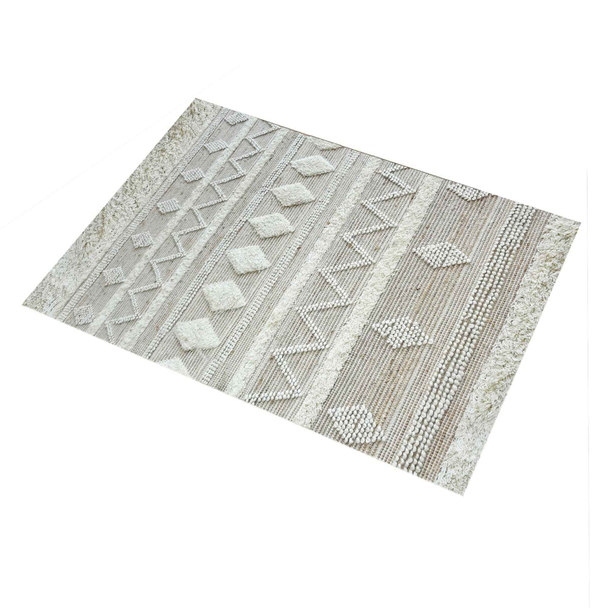 Monolith & Heart Coplin Hand-Woven Wool & Hemp Rug, Natural