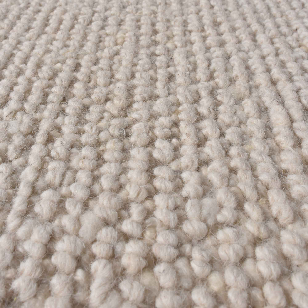 Monolith & Heart Corley Hand-Woven Wool Rug, Natural White, Multiple Sizes