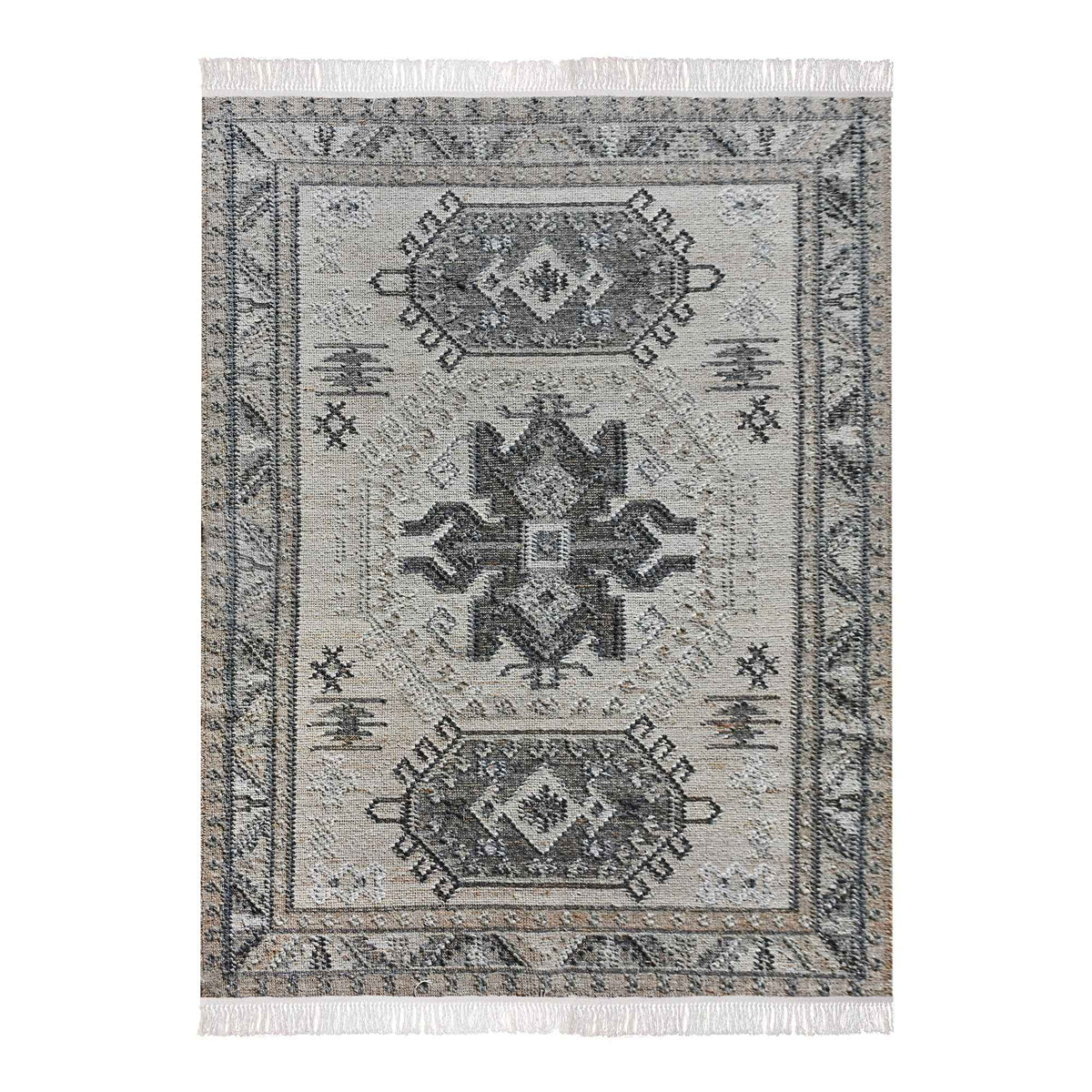 Monolith & Heart Culion Punja Hand-Woven Hemp & Wool Rug, Natural
