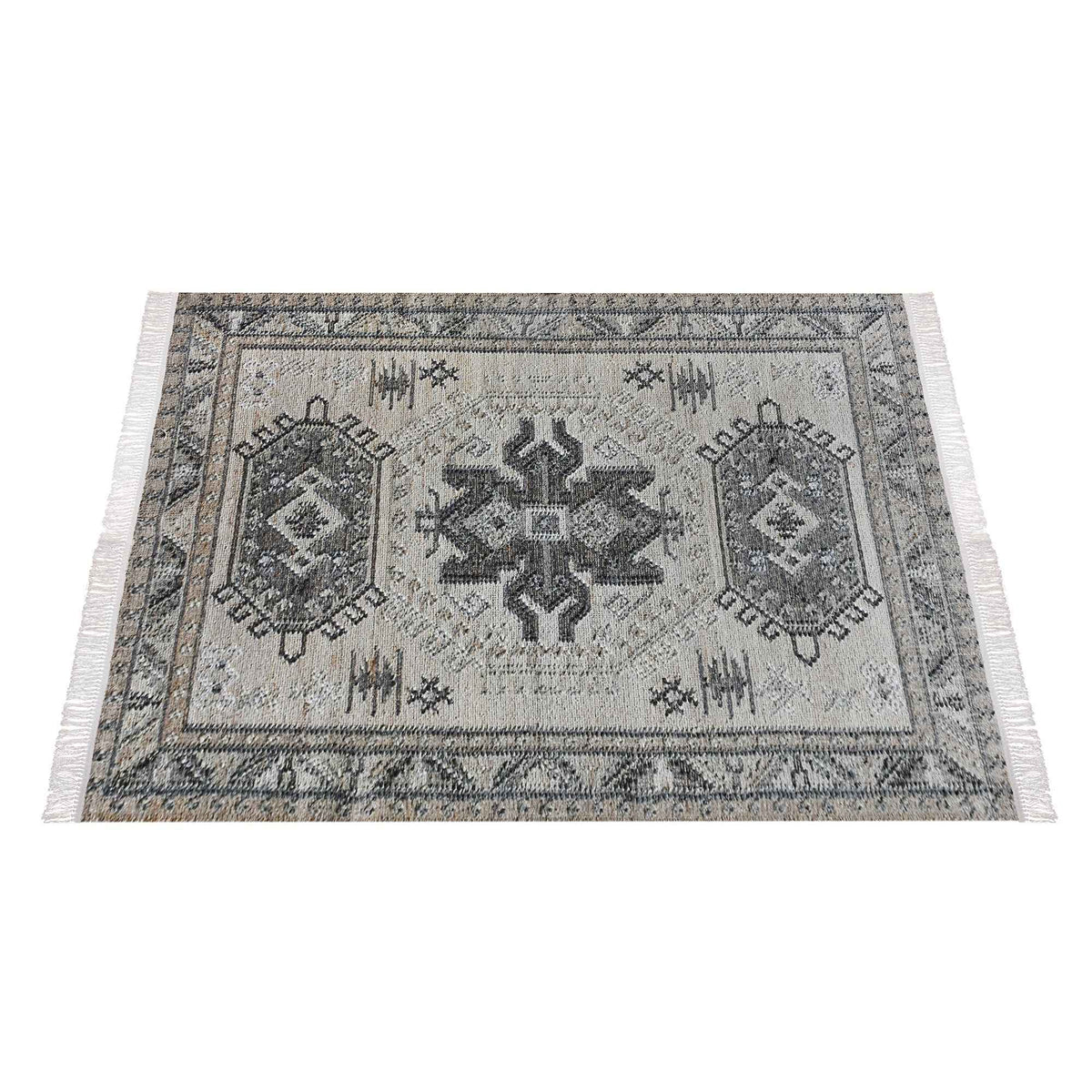 Monolith & Heart Culion Punja Hand-Woven Hemp & Wool Rug, Natural