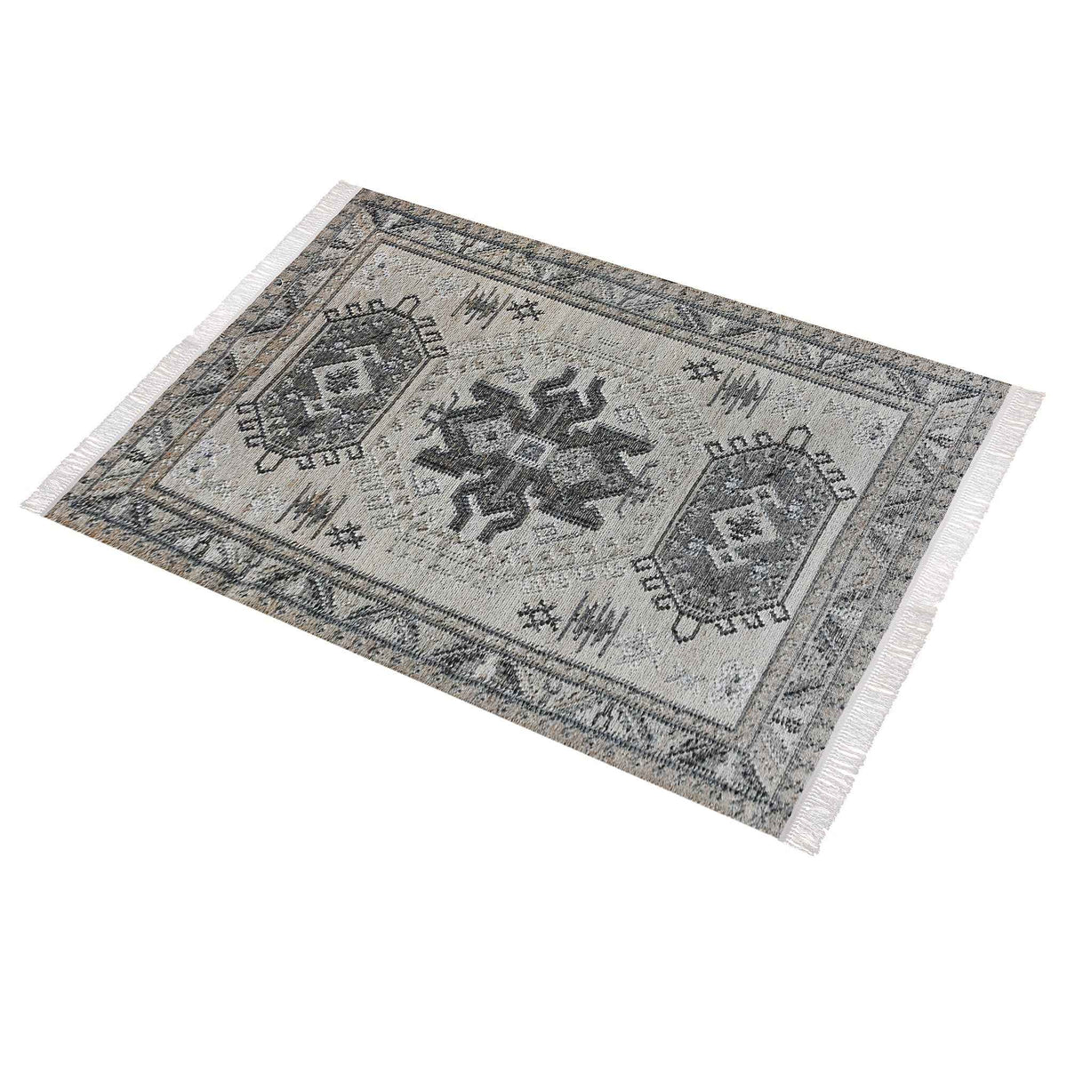 Monolith & Heart Culion Punja Hand-Woven Hemp & Wool Rug, Natural