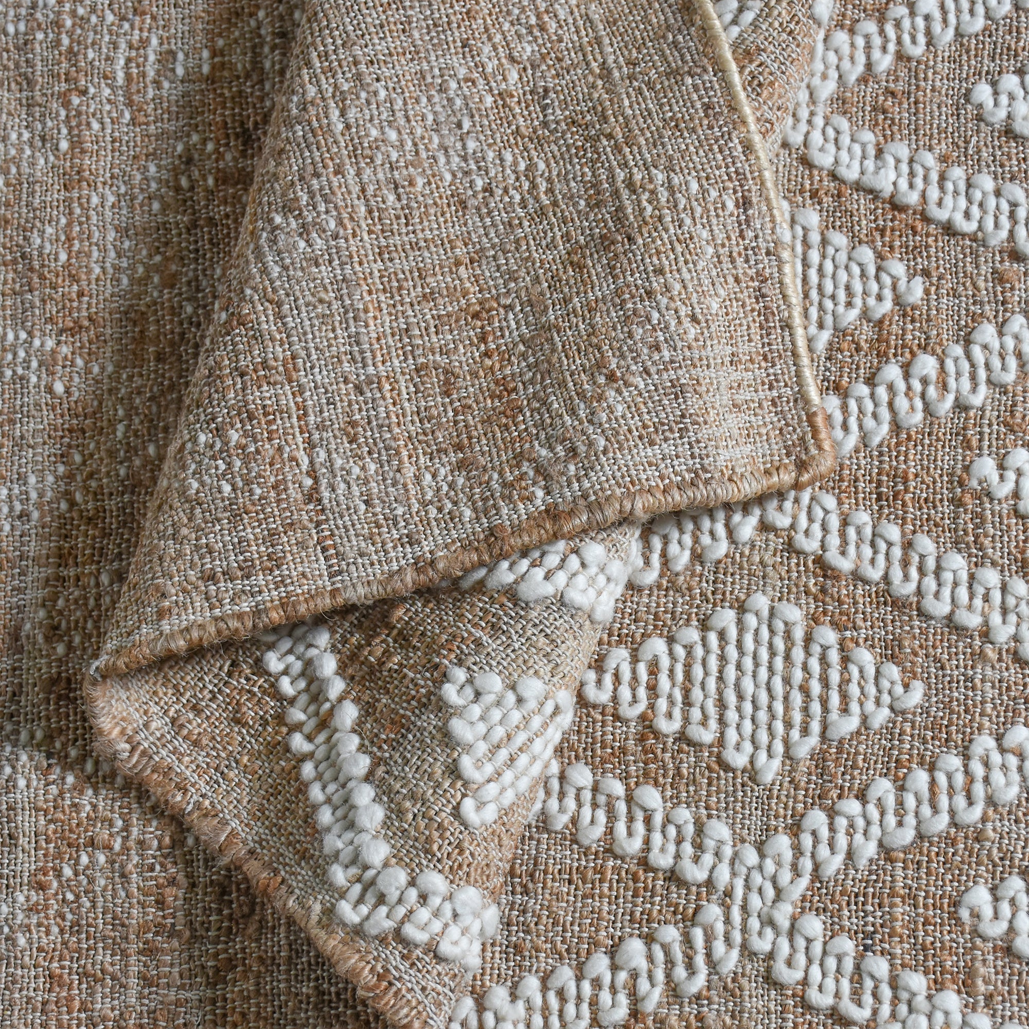 Area Rug, Bedroom Rug, Living Room Rug, Living Area Rug, Indian Rug, Office Carpet, Office Rug, Shop Rug Online, Jute, Wool, Natural, Natural White, Punja, Flat Weave, geometric