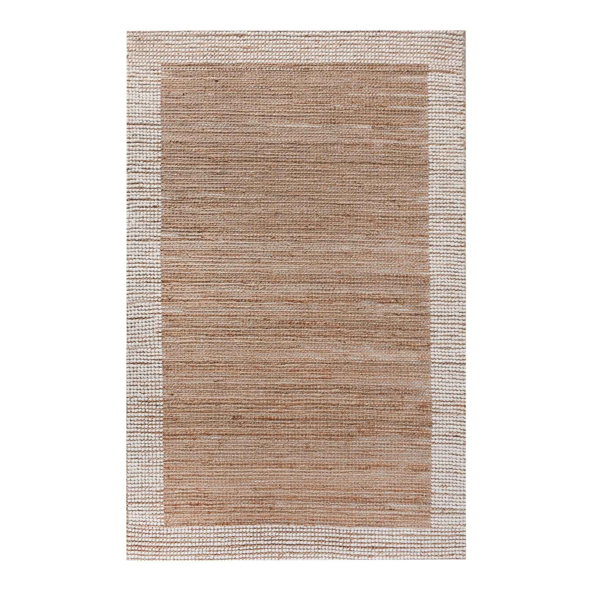 Monolith & Heart Donets Hand-Woven Jute & Wool Rug, Natural & Natural White