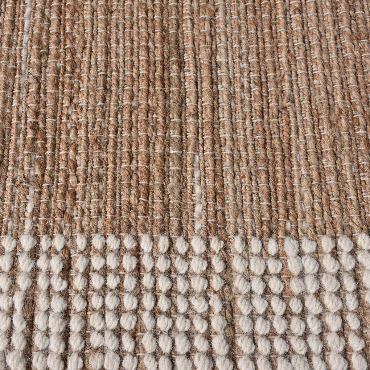 Monolith & Heart Donets Hand-Woven Jute & Wool Rug, Natural & Natural White