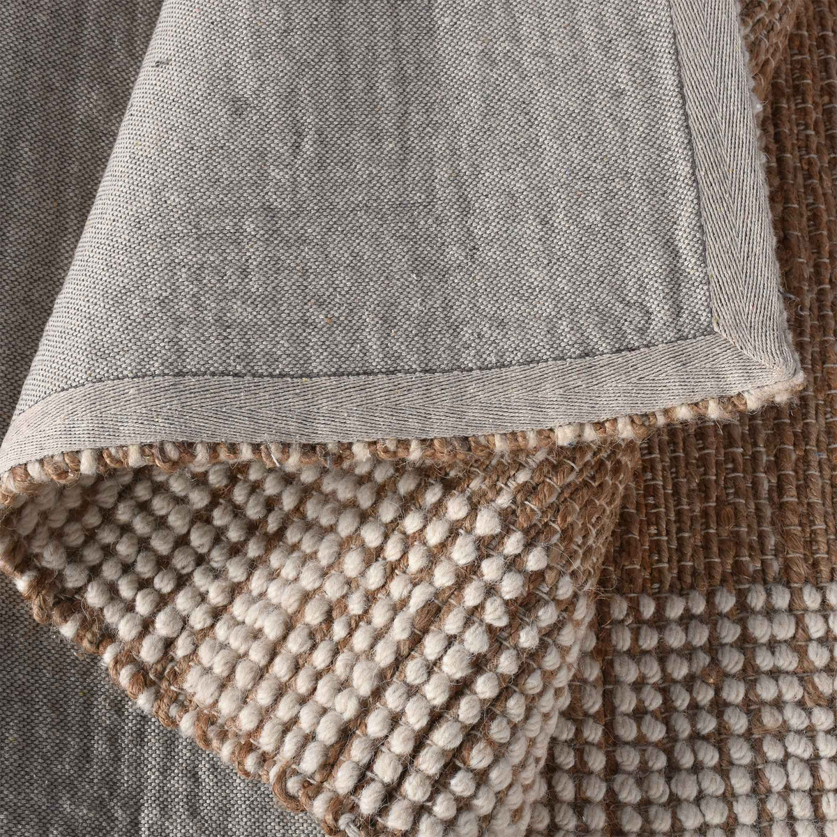 Monolith & Heart Donets Hand-Woven Jute & Wool Rug, Natural & Natural White