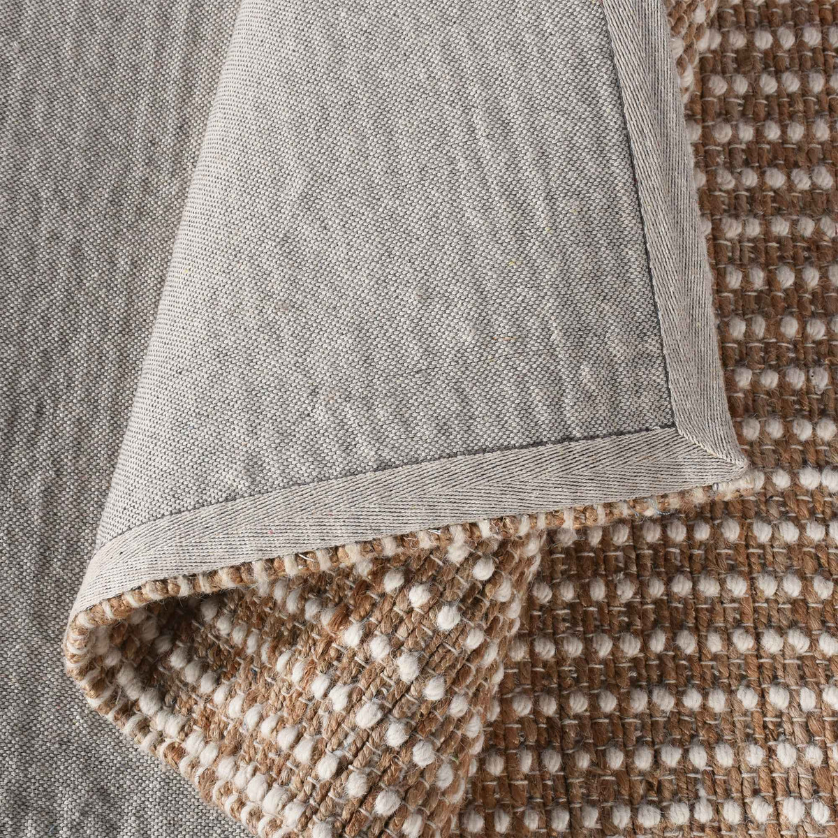 Monolith & Heart Dospat Hand-Woven Jute & Wool Rug, Natural & Natural White