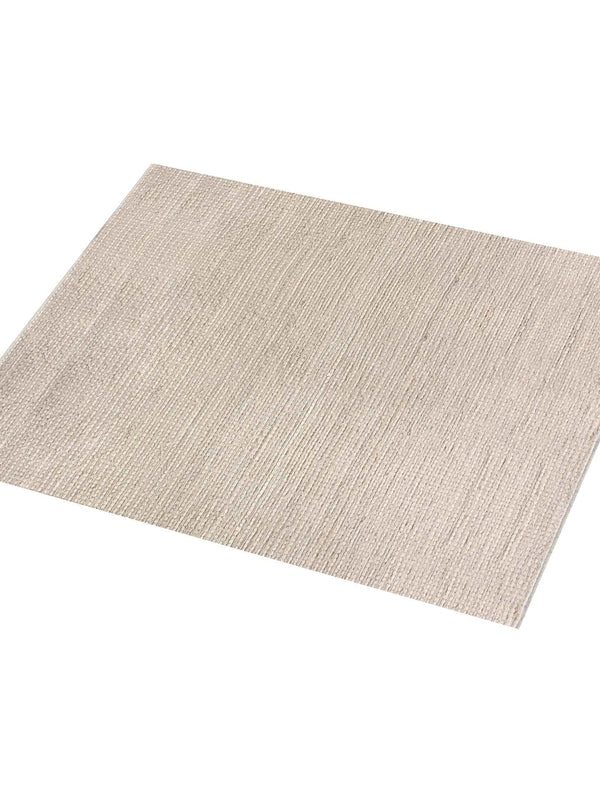 DRYSDALE RUG - WOOL/COTTON SALVAGE - IVORY - HAND WOVEN