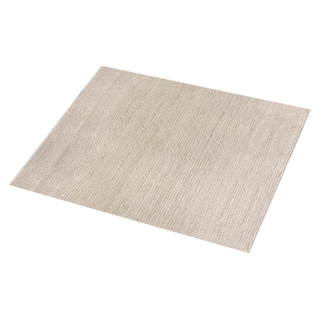 DRYSDALE RUG - WOOL/COTTON SALVAGE - IVORY - HAND WOVEN