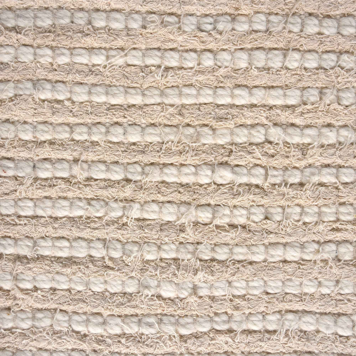 Monolith & Heart Drysdale Hand-Woven Wool & Cotton Salvage Rug, Ivory