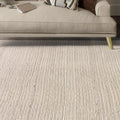 DRYSDALE RUG - WOOL/COTTON SALVAGE - IVORY - HAND WOVEN