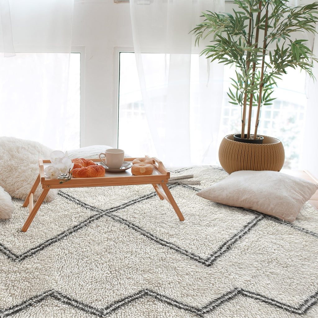 Area Rug, Bedroom Rug, Living Room Rug, Living Area Rug, Indian Rug, Office Carpet, Office Rug, Shop Rug Online, Nz Wool, Natural White, Grey, Geometrical