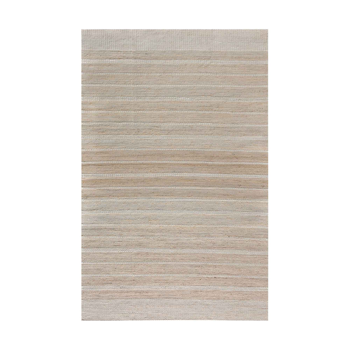 Monolith & Heart Engano Hand-Carved Wool & Jute Rug, Bleach & Ivory