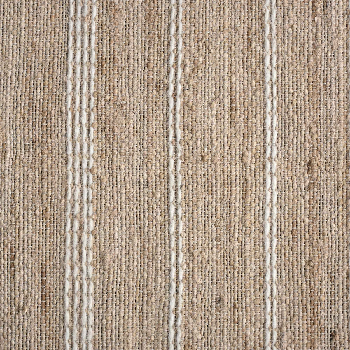 Monolith & Heart Engano Hand-Carved Wool & Jute Rug, Bleach & Ivory