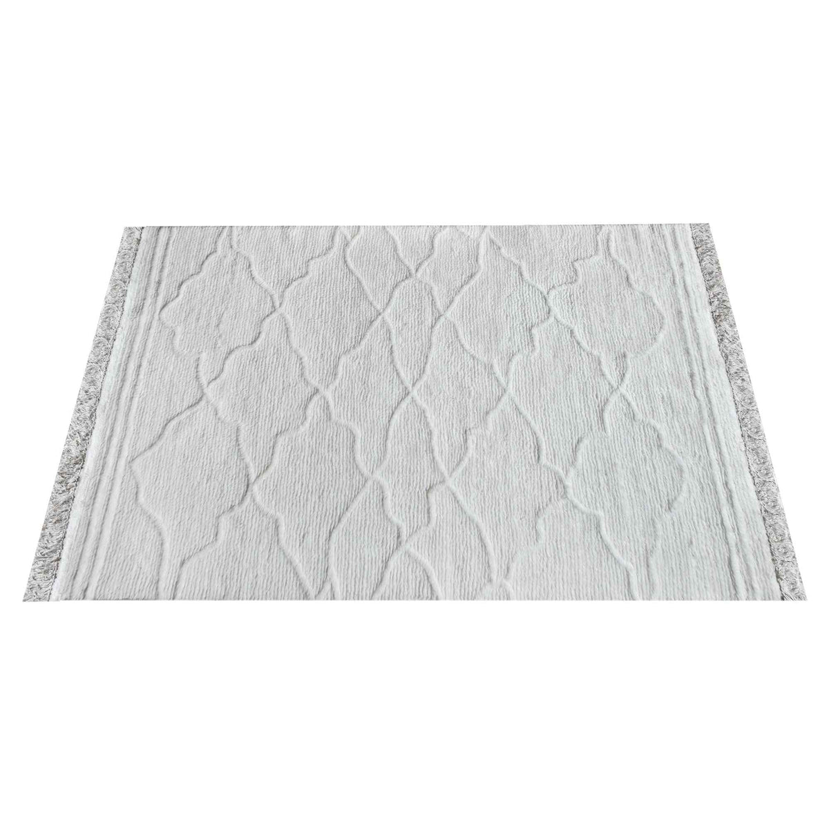 Monolith & Heart Esmond Table-Tufted New Zealand Wool Rug, Natural White
