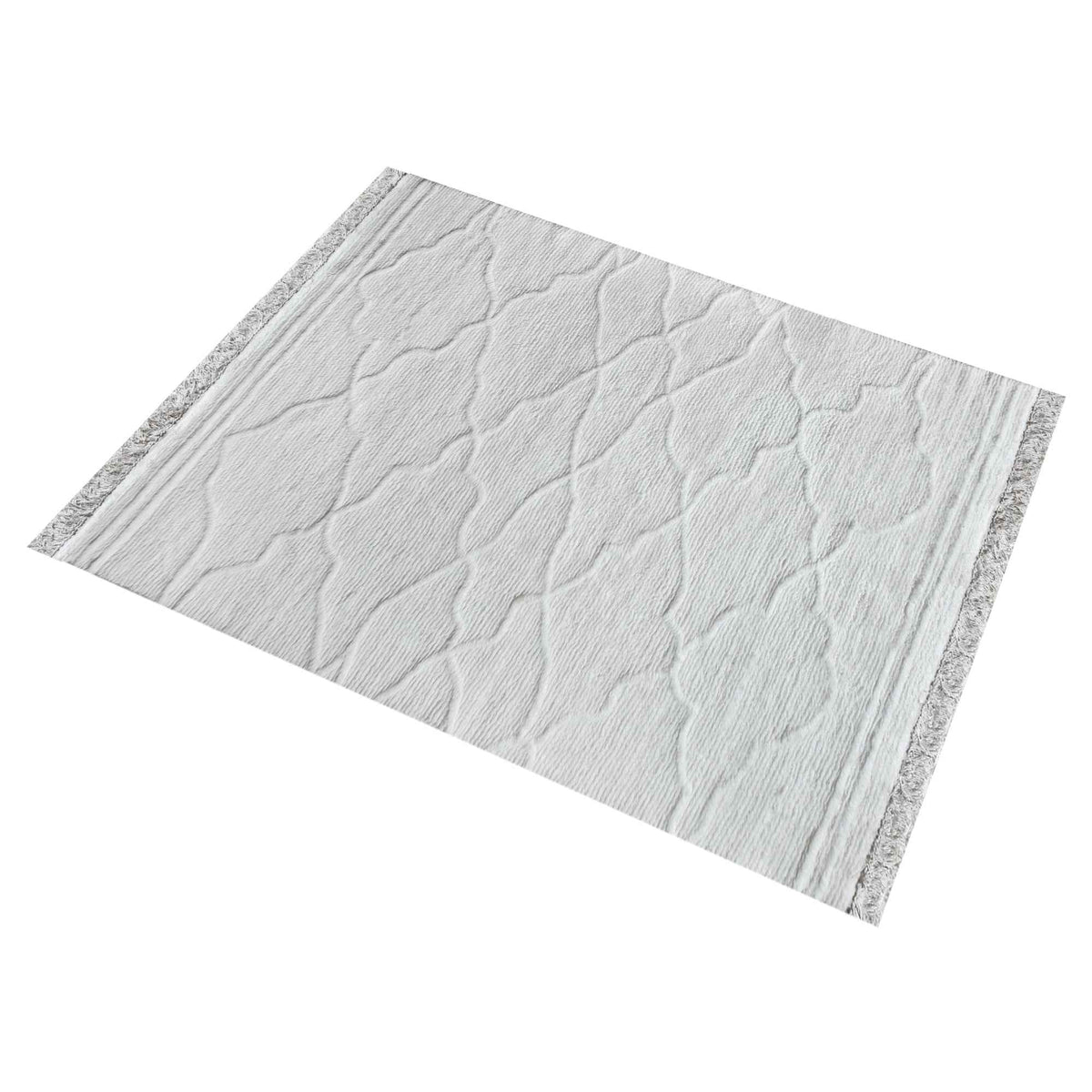 Monolith & Heart Esmond Table-Tufted New Zealand Wool Rug, Natural White
