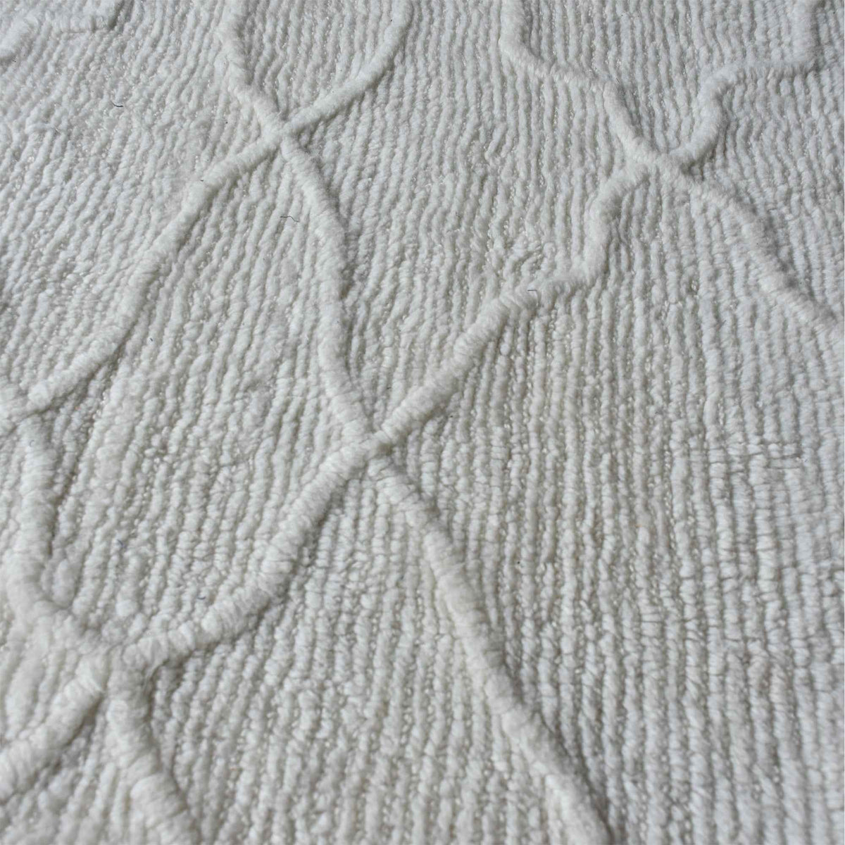 Monolith & Heart Esmond Table-Tufted New Zealand Wool Rug, Natural White