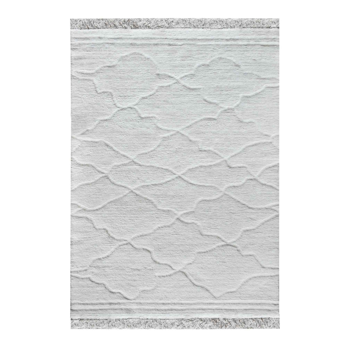 Monolith & Heart Esmond Table-Tufted New Zealand Wool Rug, Natural White