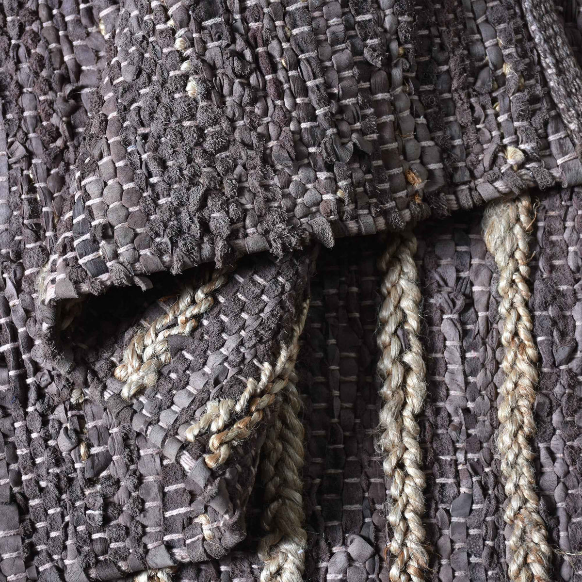 ESTELLA RUG - Hemp / Leather