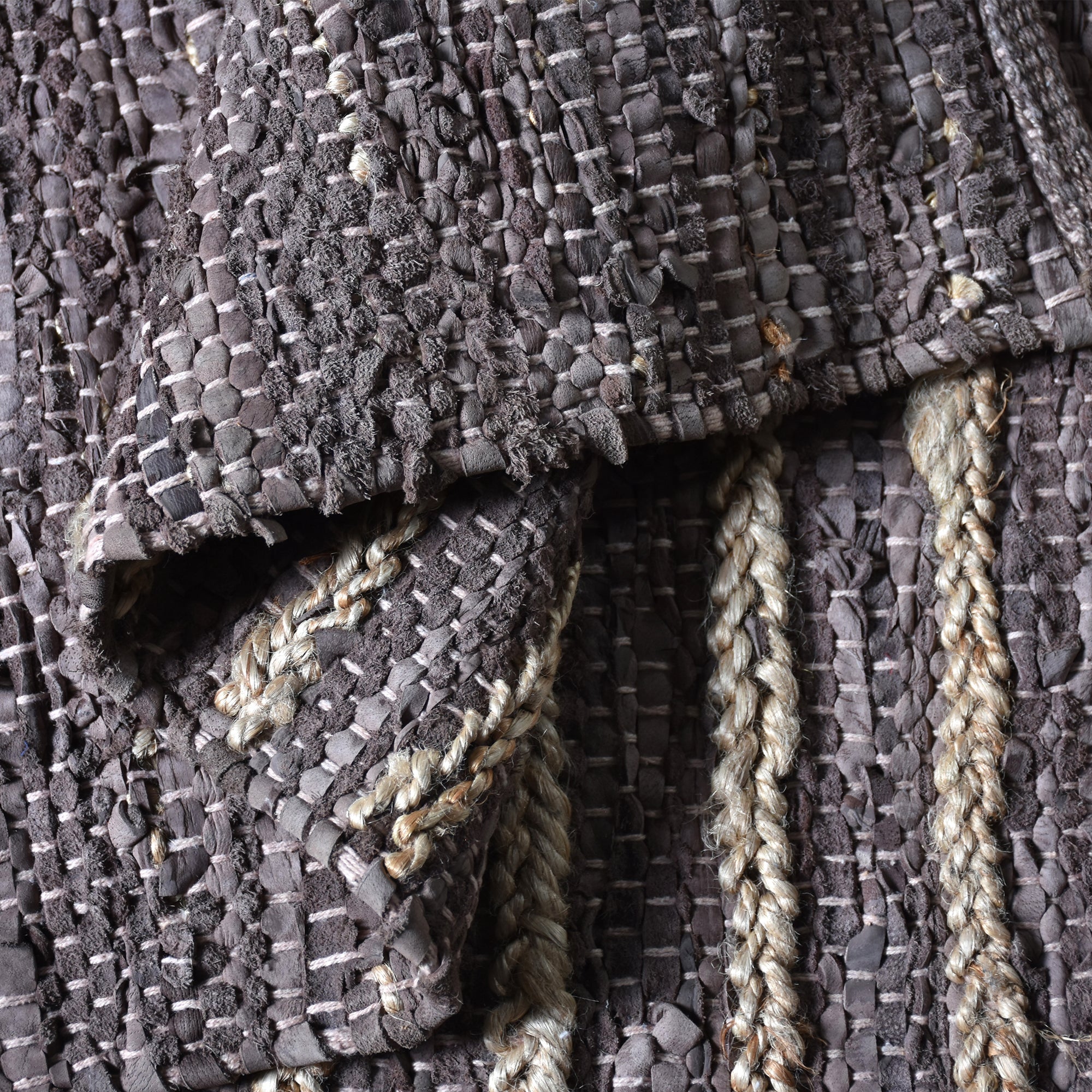 ESTELLA RUG - Hemp / Leather