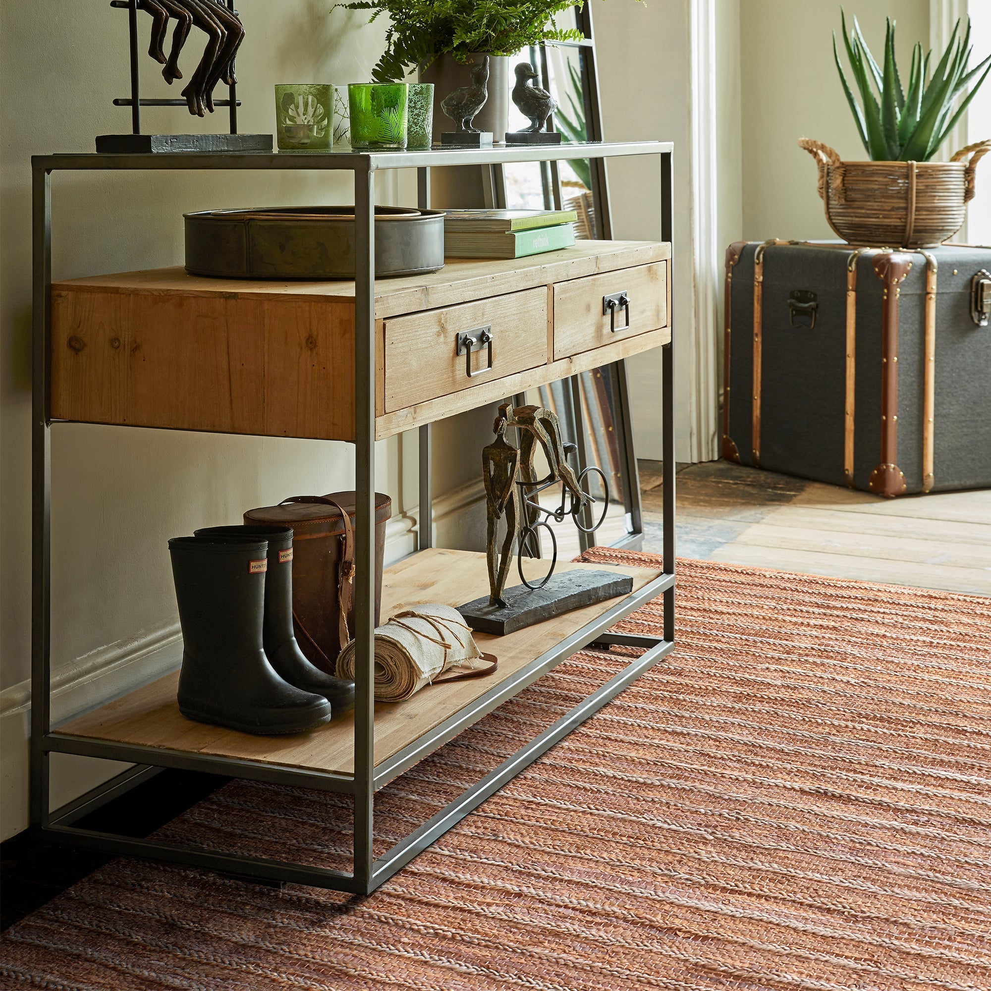 ESTELLA RUG - Hemp / Leather
