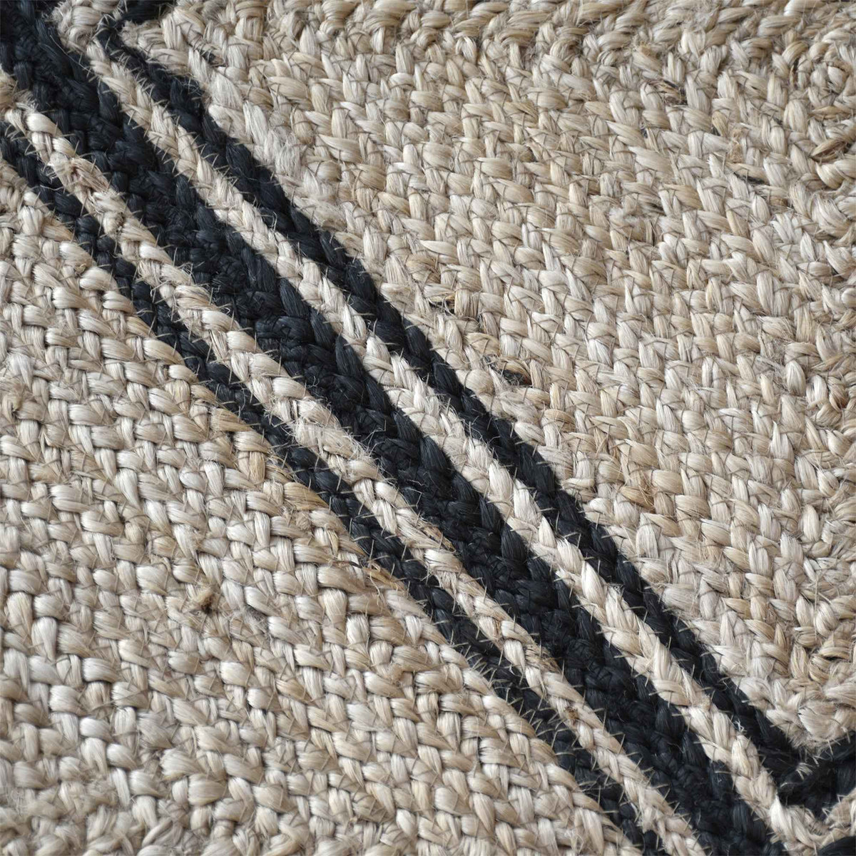 Monolith & Heart Estoria Hand-Woven Hemp Rug, Natural & Charcoal