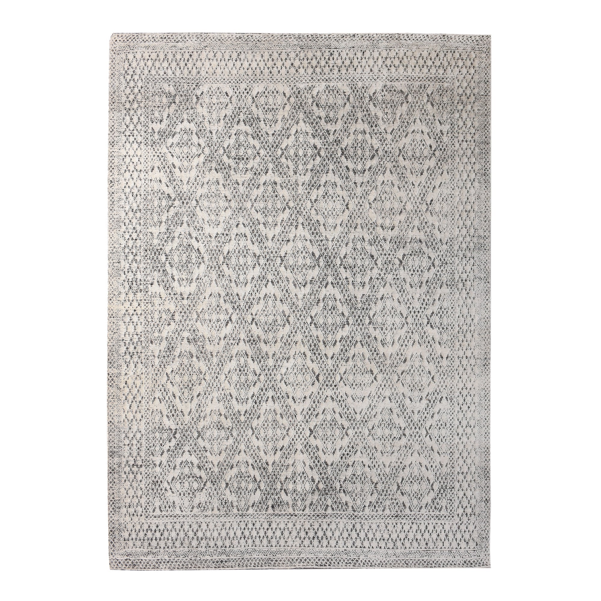 Area Rug, Bedroom Rug, Living Room Rug, Living Area Rug, Indian Rug, Office Carpet, Office Rug, Shop Rug Online, Wool, Natural White, Natural, Hand knotted, All Cut, Boho-Chic