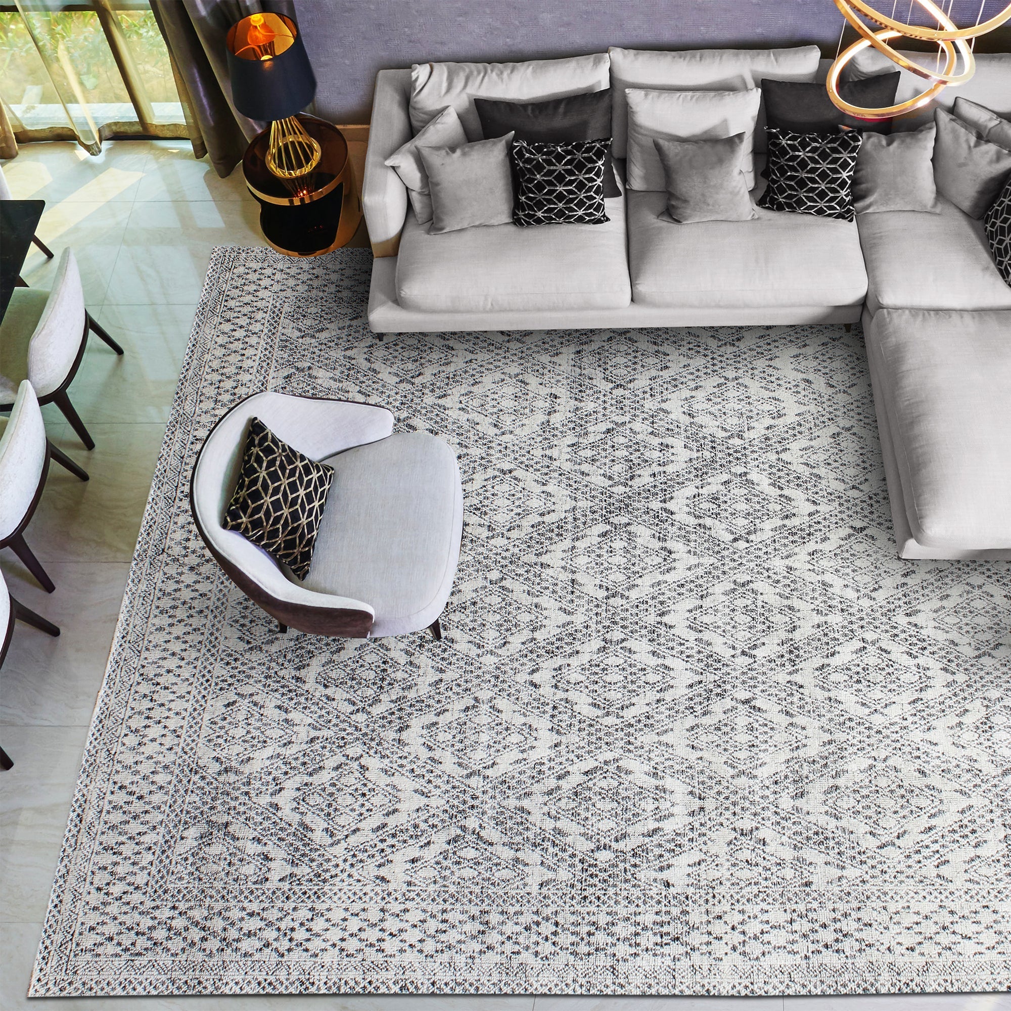 Area Rug, Bedroom Rug, Living Room Rug, Living Area Rug, Indian Rug, Office Carpet, Office Rug, Shop Rug Online, Wool, Natural White, Natural, Hand knotted, All Cut, Boho-Chic