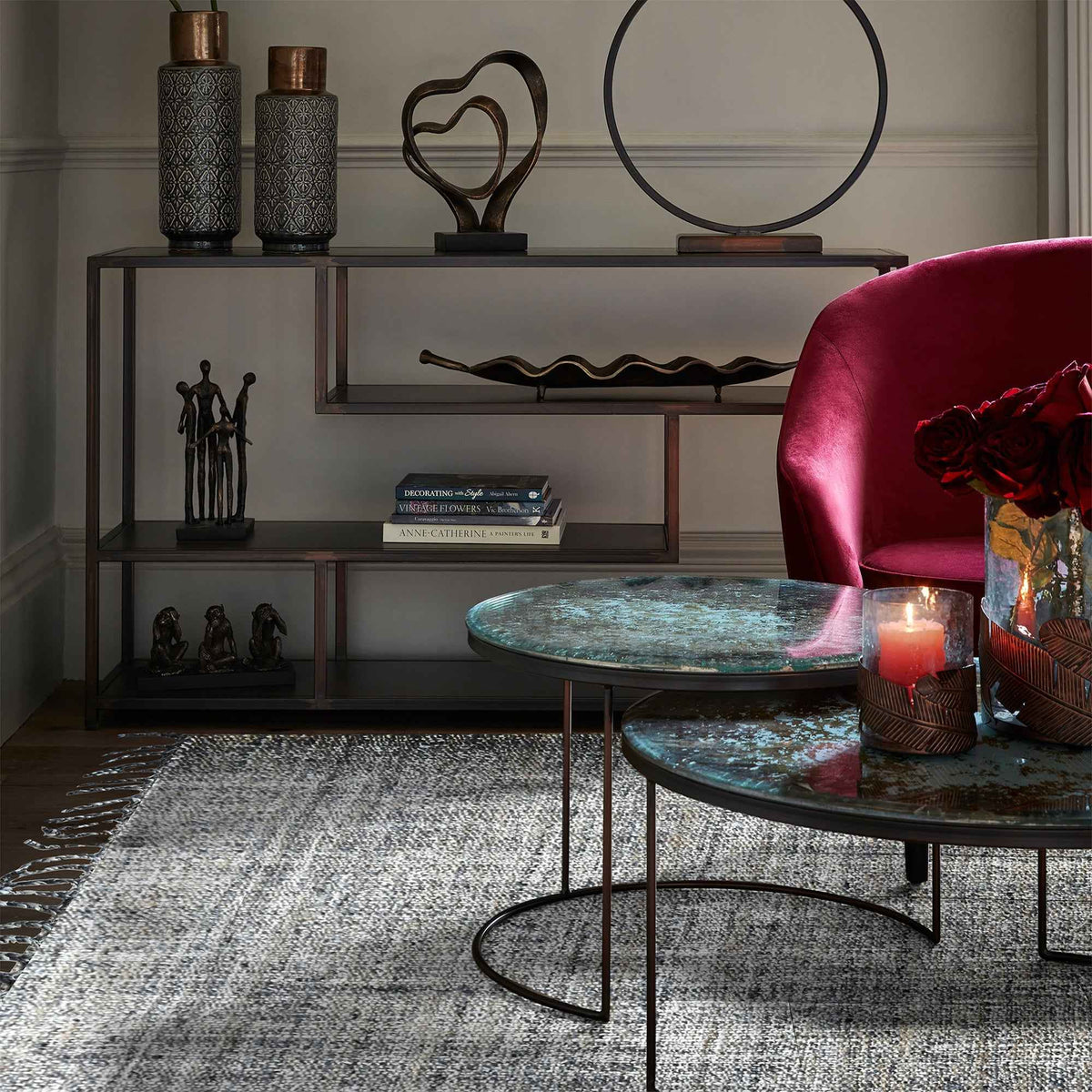 Monolith & Heart Fahro Hand-Woven Hemp, Wool & Viscose Rug, Multiple Colours