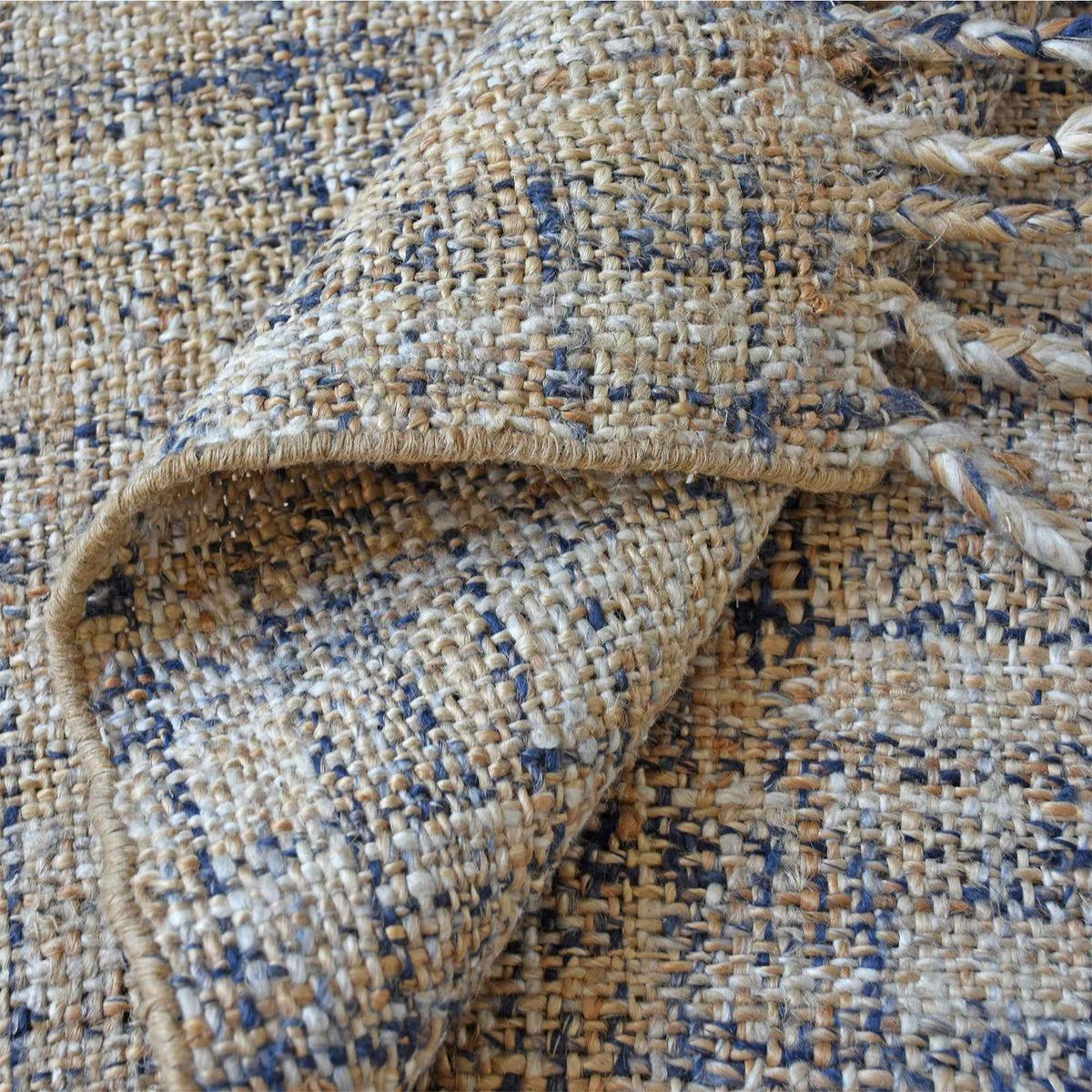 Monolith & Heart Fahro Hand-Woven Hemp, Wool & Viscose Rug, Multiple Colours