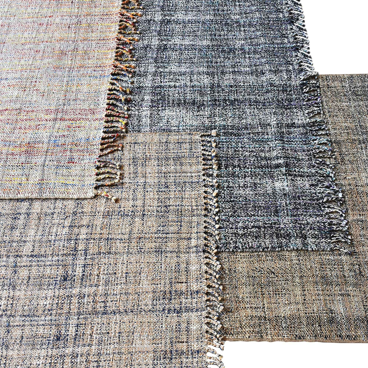 Monolith & Heart Fahro Hand-Woven Hemp, Wool & Viscose Rug, Multiple Colours
